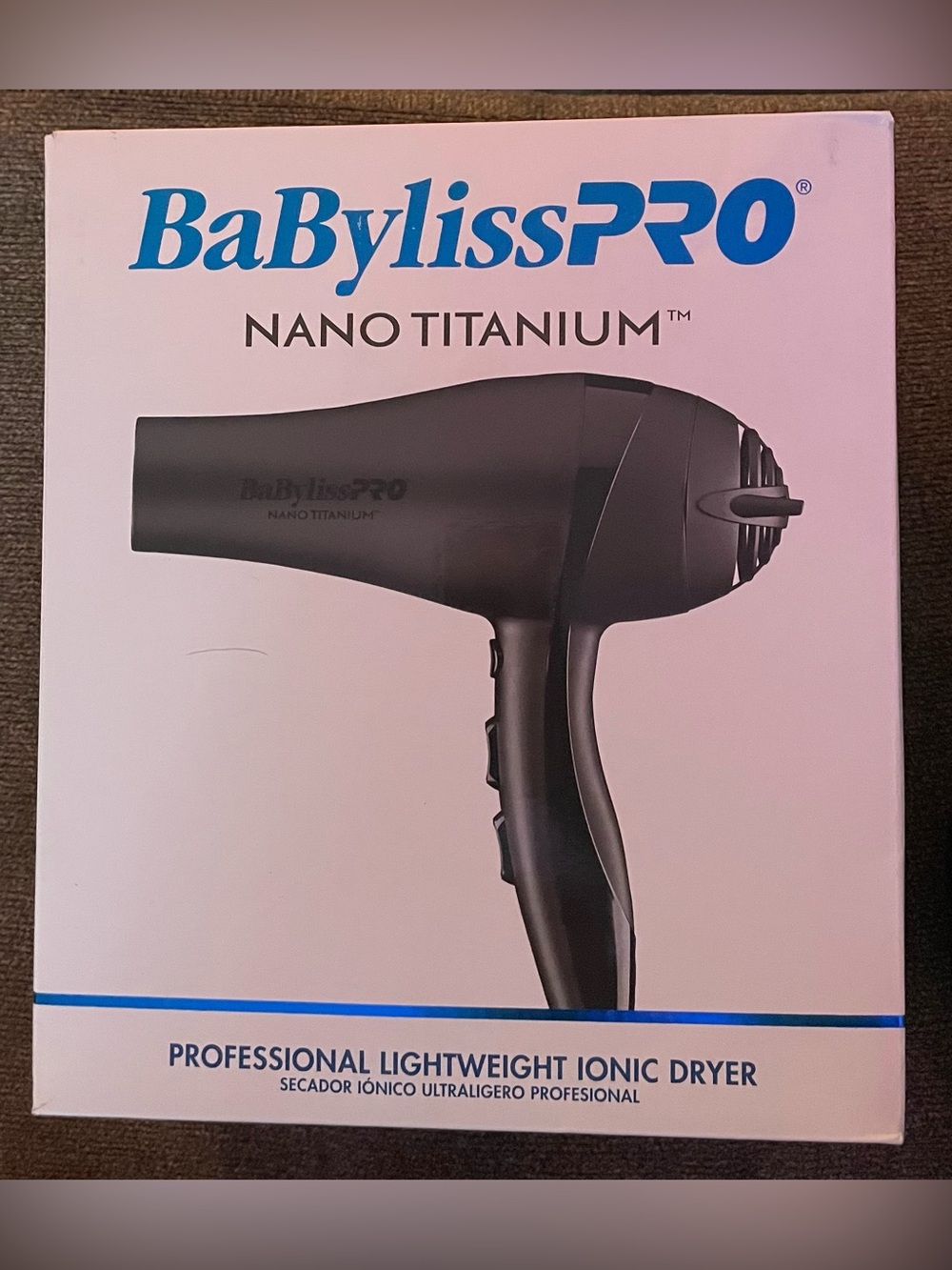 BaByliss Nano Titanium Professional Lightweight Ionic Dryer - Black